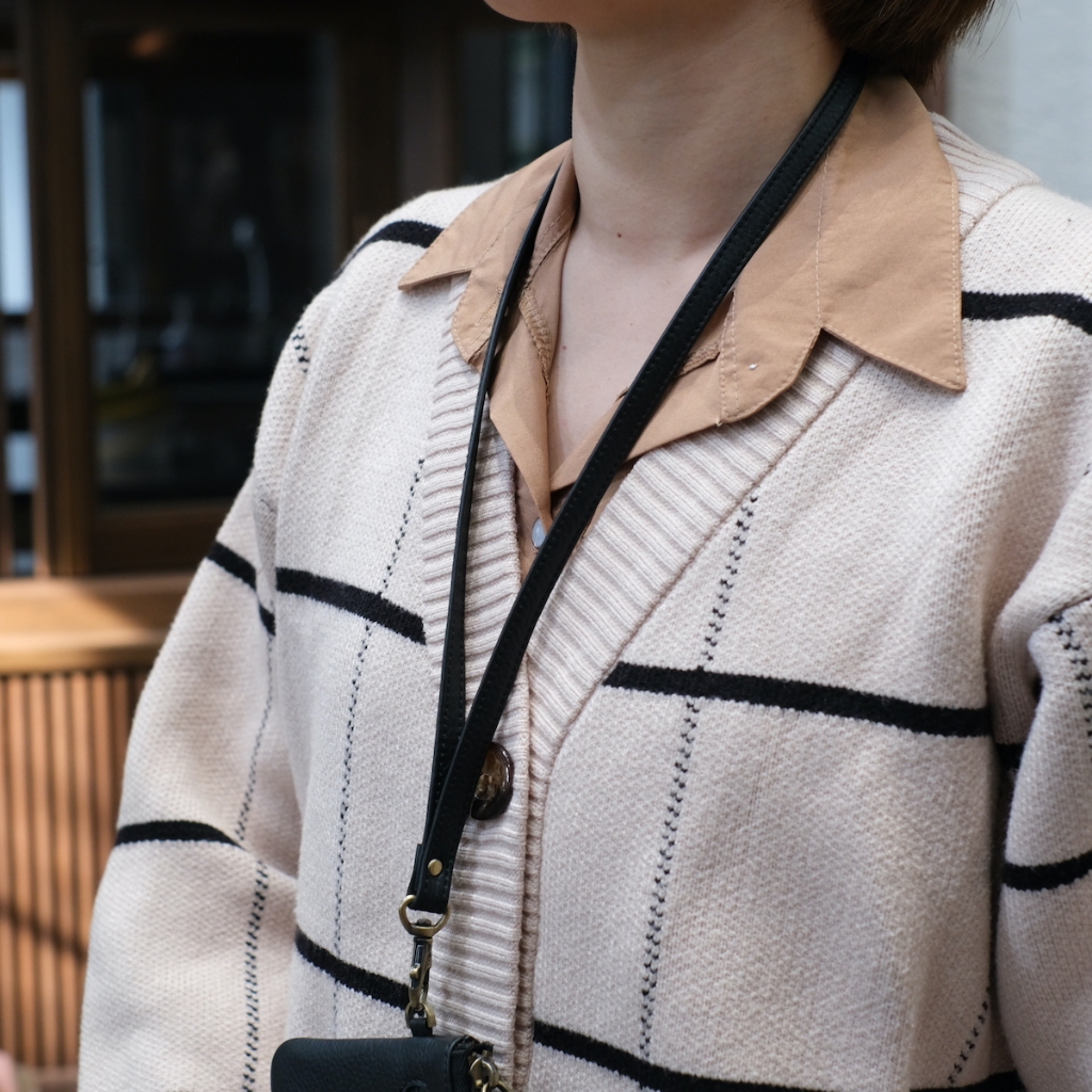 🌟สายหนังวัวคล้องคอ🌟 สำหรับคล้องกระเป๋าสตางค์ กุญแจ บัตร ห้อยติดไว้ที่คอ Hatsukoi Leather Neck Strap