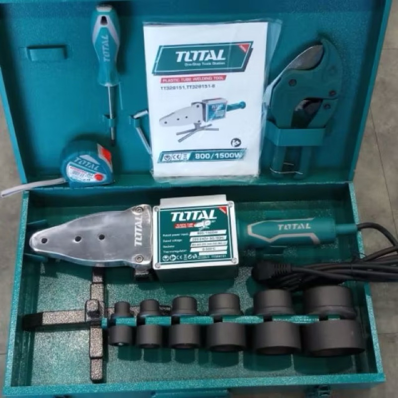 เครื่องเชื่อมท่อ PE, HDPE, PPR พร้อมอุปกรณ์ Total รุ่น TT328151