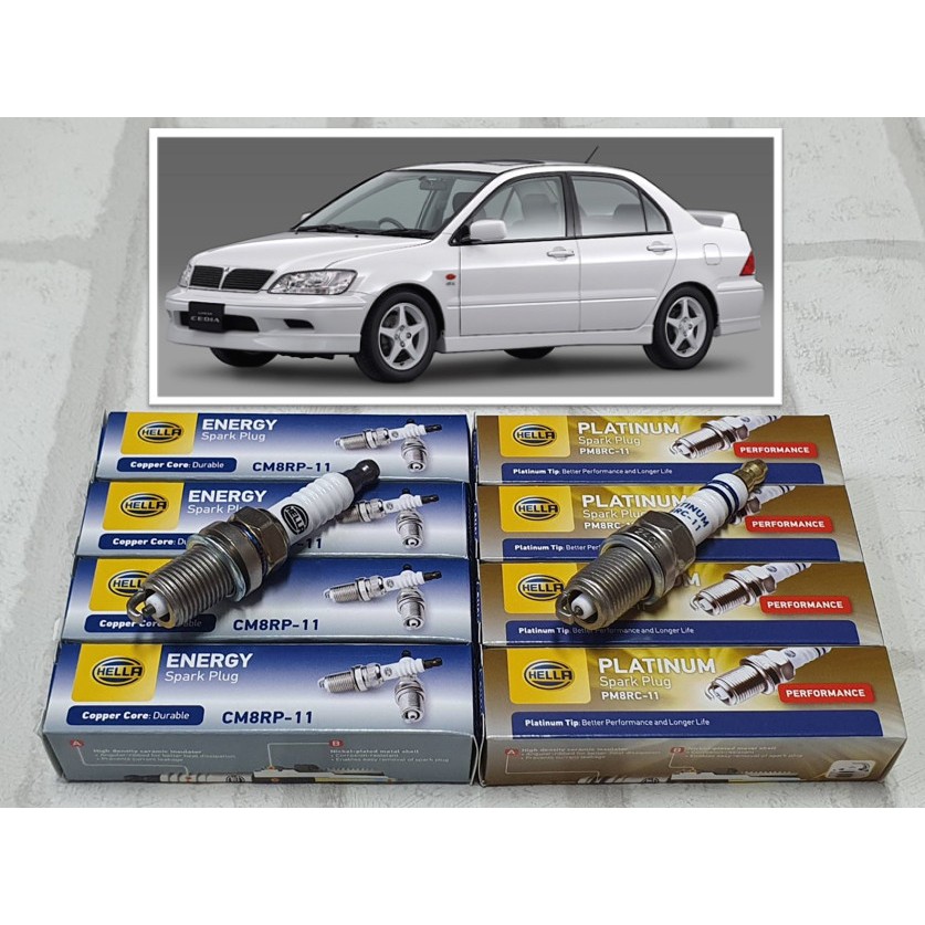 Hella หัวเทียน Mitsubishi Lancer Cedia ( 2001 - 2004 ) : Hella CM8RP-11 / PM8RC-11