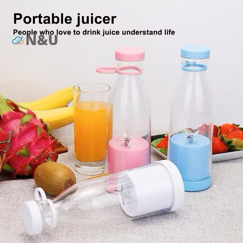 เครื่องปั่นน้ําผลไม้ไฟฟ้า แบบพกพา 420ML. ใบมีดคู่ ชาร์จได้ กันน้ํา เครื่องทําน้ําผลไม้มิลค์เชค อเนกประสงค์