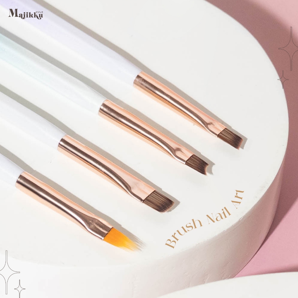 Nail Art Liner Brushes พู่กันปลายแหลม เพ้นท์เล็บMajikku พู่กันเพ้นท์สไตล์ญี่ปุ่น ขนแปรงคุณภาพดี - รูปที่ 3