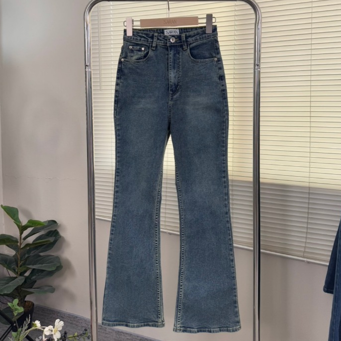 ยีนส์SARAN 7017 กางเกงยีนส์ขาม้าผ้ายืด