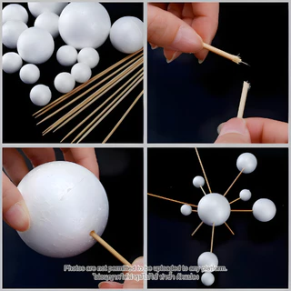 24Hr โฟมกลม เนื้อแน่นไม่กลวง ขนาด1-5ซม (foam circle) โฟมลูกบอล โฟมทรงกลม โฟมปักดอกไม้ โฟมงานปัก โฟมโมเดล