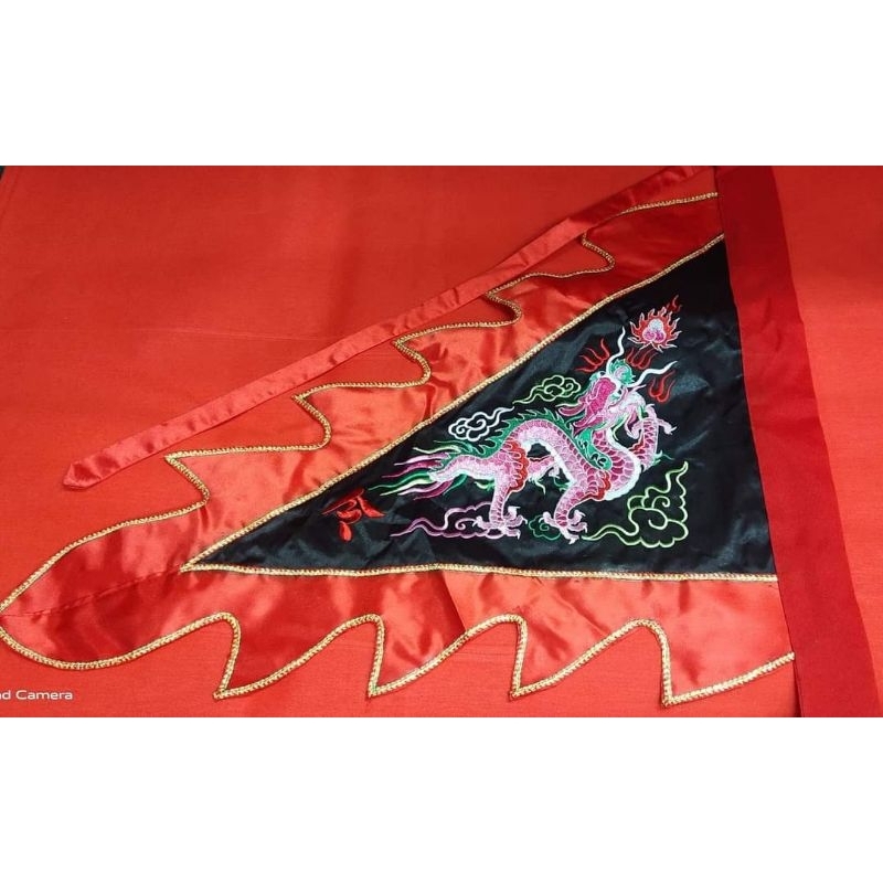 ธงมังกร ปักหน้าเดียว ขนาดกลาง24