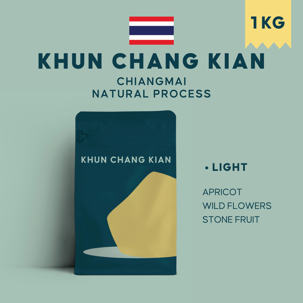 1 KG - เมล็ดกาแฟ ขุนช่างเคี่ยน Natural Process คั่วอ่อน - Khun Chang Kian- Chiangmai Coffee Bean