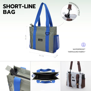กระเป๋าผ้าใบ ทำงาน ใส่ tablet กันน้ำ สะพายไหล่ ขนาดเล็ก SHORT-LINE BAG KIDNAP ME