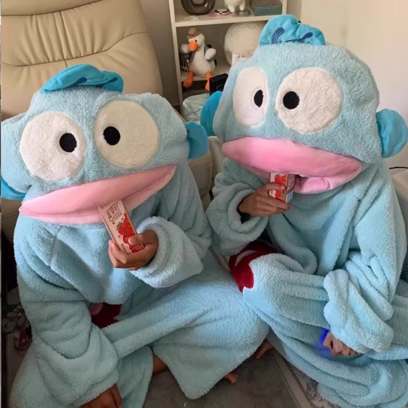 ส่งจากไทย🐟ชุดนอน ปลาฮังกิวด้ง น่ารัก น้องปลาสีฟ้า ชุดปาร์ตี้ Sanrio ชุดคอสเพลย์ ถ่ายรูป 19032
