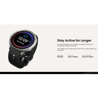 Amazfit Active 2 Premium นาฬิกา สมาร์วอทซ์ จอAmoled GPS Bluetooth Call ประกันศูนย์ไทย 1 ปี