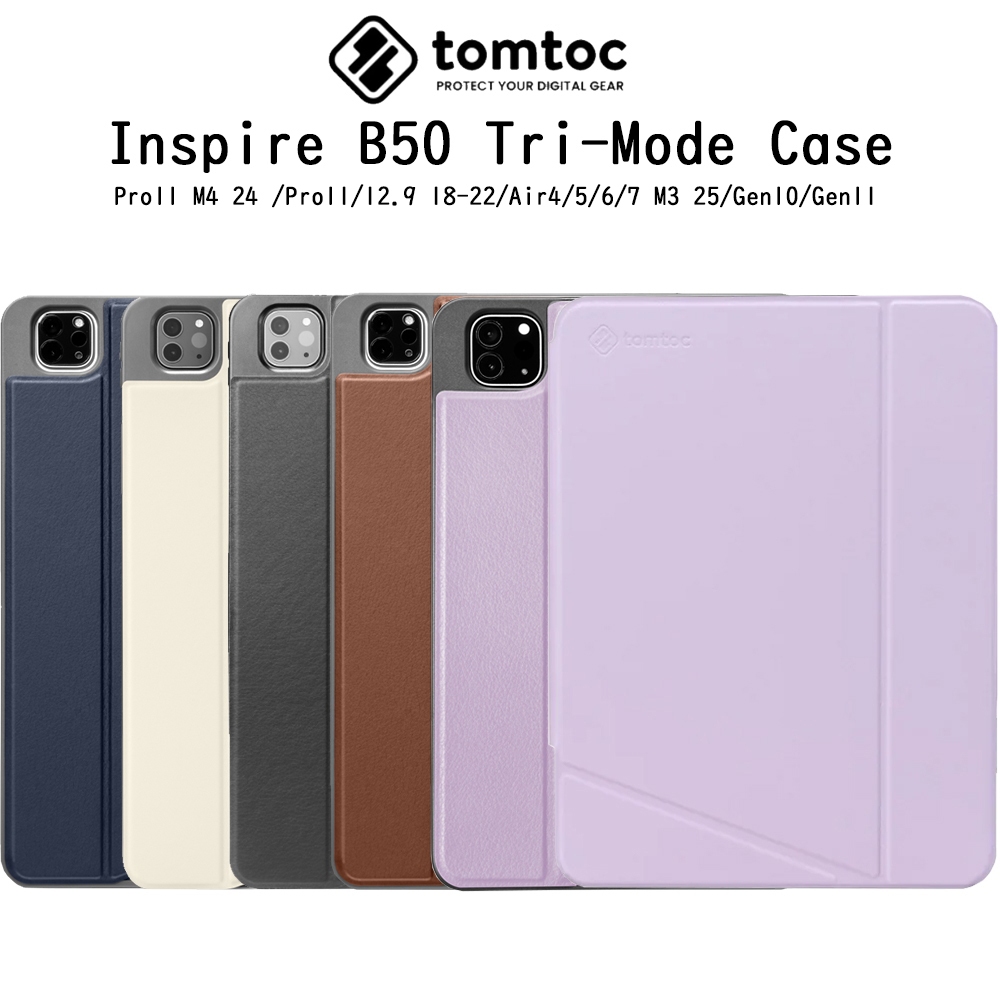 TOMTOC Inspire B50 Tri-Mode Case เคสกันกระแทกเกรดพรีเมี่ยม เคสสำหรับ iPad Pro11/13 M4 /Pro11/12.9 18
