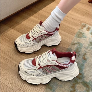 MARIAN มาใหม่ พร้อมส่งจากไทย รองเท้าผ้าใบผู้หญิงเสริมส้น5ซม NO.A0503