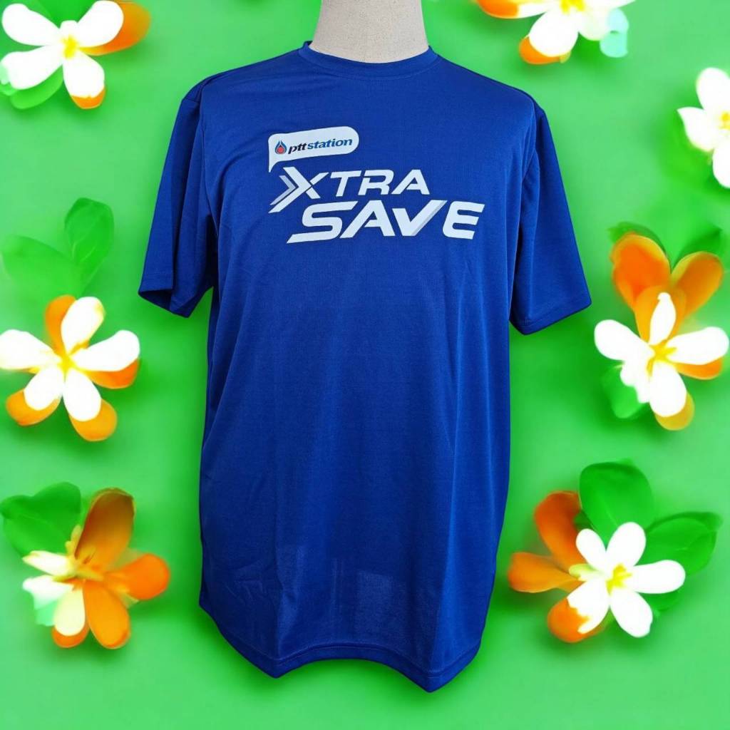 เสื้อยืด และ หมวก จาก PTT Station รุ่น XTRA SAVE ของแท้ ใส่ได้ทั้ง ชาย,หญิง