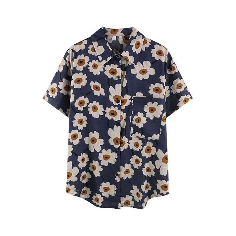 เสื้อฮาวายแขนสั้นลายวินเทจ ไซส์โอเวอร์ผ้าพรีเมียมเชิ้ตลายดอก ใส่สบายไม่ร้อน เหมาะเล่นน้ำสงกรานต์ - รูปที่ 4