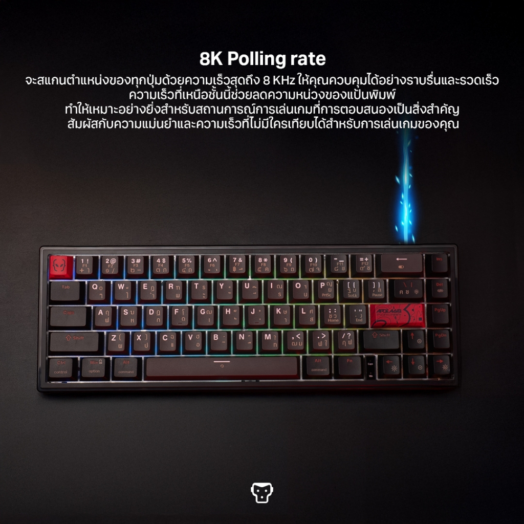 [สินค้าประกันศูนย์ 1 ปี] SARU MAGNETIC KEYBOARD 65% AREA68 KX-68 HE POLLING RATE สูงถึง 8K เพื่อเกมเมอร์โดยเฉพาะ