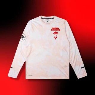 VOLT RUNNING x NAMWAN เสื้อวิ่งแขนยาว รุ่น ACCE 003 Running Club สีเบจ