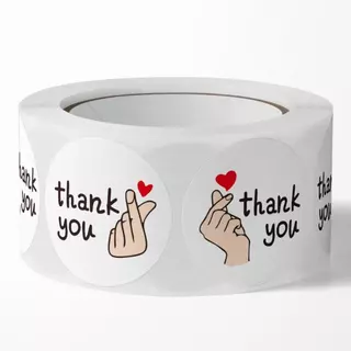 500ดวง สติ๊กเกอร์ขอบคุณ ติดกล่อง ติดแก้ว น่ารัก ตกแต่ง สำเร็จรูป Sticker Thankyou K03