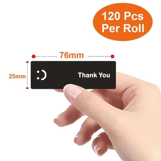 สติ๊กเกอร์ ขอบคุณ ติดกล่อง ขนม ติดแก้ว ตกแต่ง สี่เหลี่ยมผืนผ้า sticker thankyou