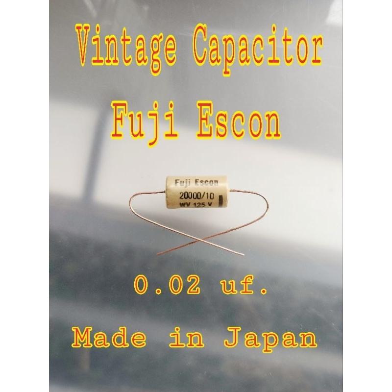 Vintage Capacitor Fuji Escon  0.02 uf. 125V. New Old Stock  MADE IN JAPAN  (1 Pcs.)