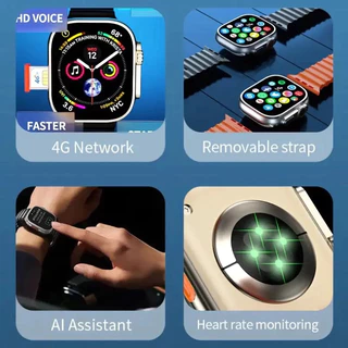 [4G SIM] SmartWatch B31 สามารถดู YouTube WiFi Playstore หน้าจอสัมผัส 2.06นิ้ว NFC กันน้ำ IP68 4+64GB วิดีโอโทร GPS