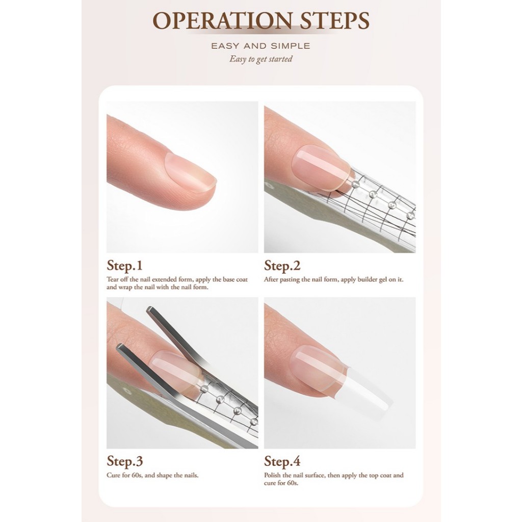 Gulauri Builder Gel กระปุกเขียว เจลปั้นนูน เจลต่อเล็บ ไม่ร้อนหน้าเล็บ เนื้อเจลสีใส GR - รูปที่ 4