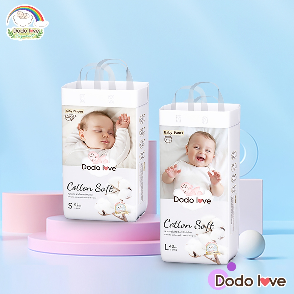 [ยกลัง 4 แพ็ค]Dodolove Organic กางเกงผ้าอ้อม ผ้าอ้อมสำเร็จรูป NB-2XL ผ้าอ้อมออแกนิค นุ่ม บางซึมซับดี รูปที่ 8