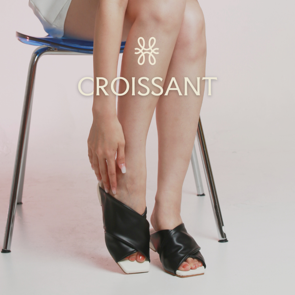 MiniB "CROISSANT" #mnb063 - รองเท้าแตะแบบสวมหน้าไขว้แบบนุ่ม