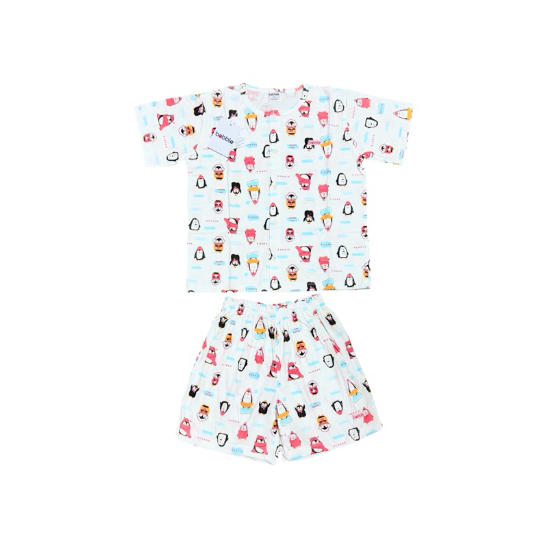 Absorba Babble New Collection ชุดนอนแขนสั้น ขาสั้น กระดุมหน้า Size 5ปี,7ปี
