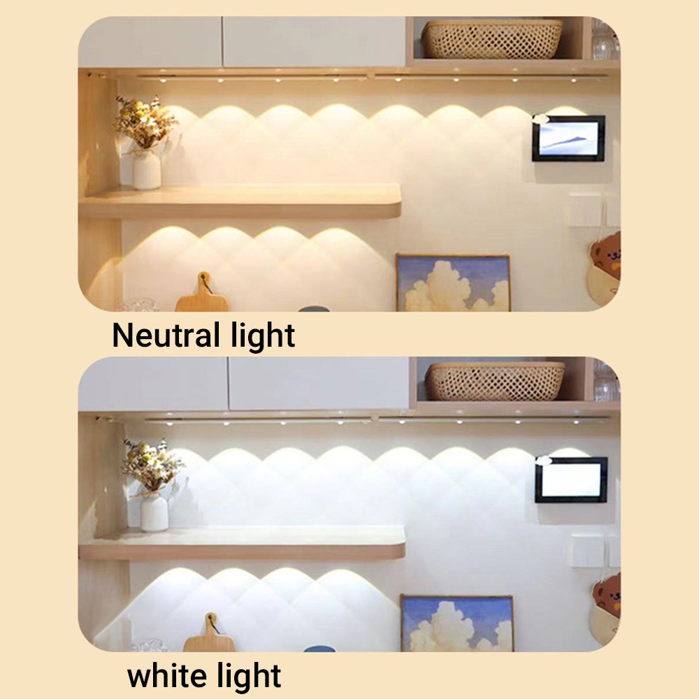 โคมไฟ LED รูปตาแมว ปรับได้ 3 สี ชาร์จ USB TYPE-C 20 30 40 50 60 ซม. สําหรับตู้เสื้อผ้า ห้องครัว รูปที่ 6
