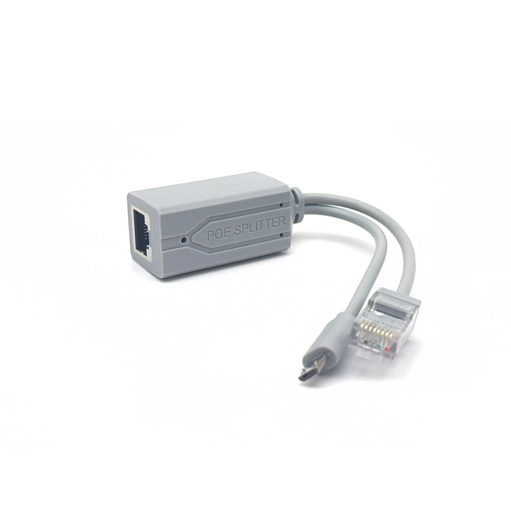 PoE Splitter 48-57V to Micro USB (5V) แบบสั้น