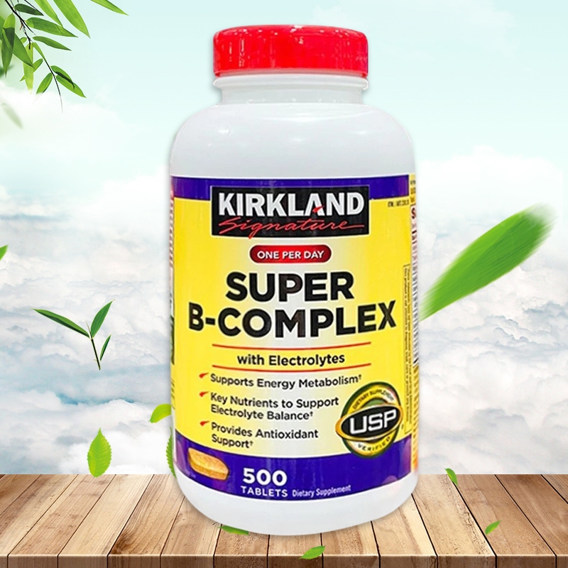 (Exp.03/2027)Kirkland Signature Super B-Complex with Electrolytes 500 Tablets