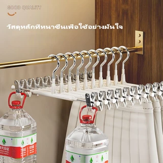 [สเเตนเลสหนา] ไม้แขวนเสื้อหนีบ ไม้เเขวนแบบหนีบผ้า หนีบกางเกงกระโปรง สเเตนเลสเคลือบซิลิโคน ป้องกันสนิม