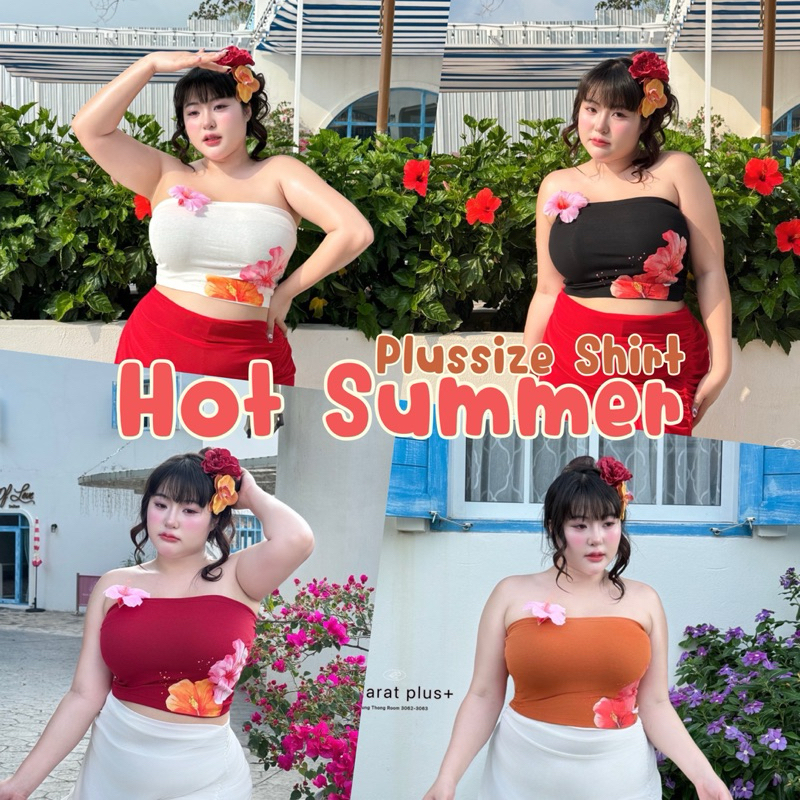 🧸𝐂𝐡𝐮𝐛𝐛𝐲𝐋𝐚𝐧𝐝.(อก34-50)🌸HotSummer Shirt🔥 รุ่นฮอตซัมเมอร์ เสื้อกาะอกไซส์ใหญ่ สาวอวบ รับหน้าร้อนสุดๆ #Sh105