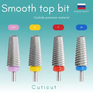 CUTICUT Carbide Smooth Top bit 6×14.5mm. หัวเจียคาร์ไบด์ สำหรับล้างสีเจล ถอดเล็บต่อออก
