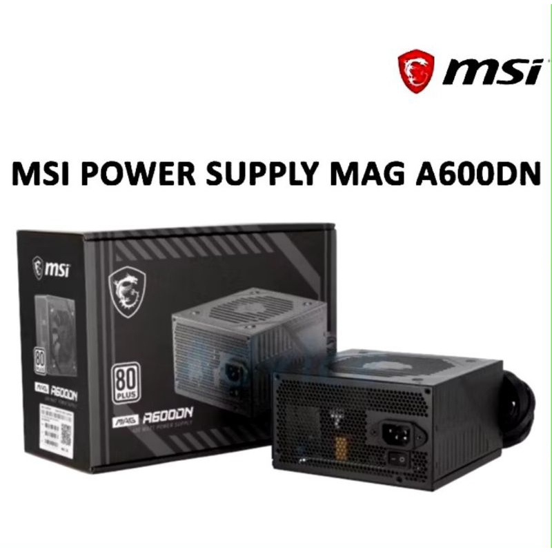 PSU (อุปกรณ์จ่ายไฟ) MSI MAG A600DN 600W แท้ (80+) ประกัน 3ปี