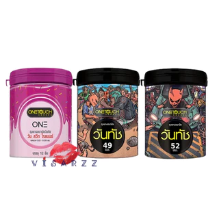 (Live ลด 50%) Onetouch Condom **ไม่ระบุชื่อสินค้าหน้ากล่อง** วันทัช ถุงยางอนามัย เจลหล่อลื่น รวมทุกรุ่น 49-52 มม.