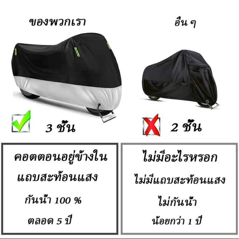 AUTOP 3 ชั้นรถจักรยานยนต์กันน้ำกันฝนกันฝุ่นป้องกันรังสียูวีรถจักรยานยนต์ Motorcycle ราคา ถูกที่สุด ดีลบีเคเค แกลเลอรีภาพที่ 7