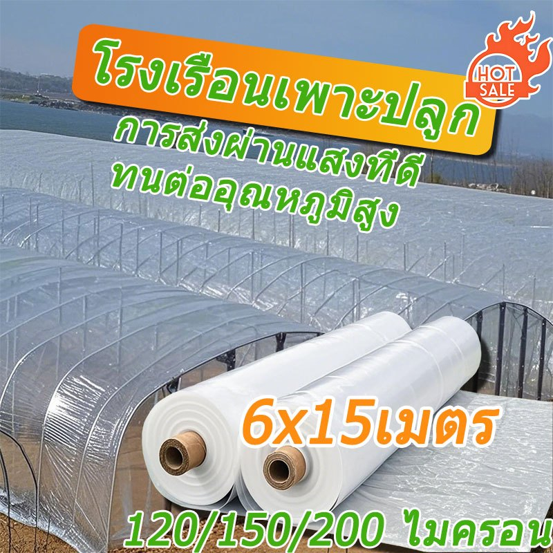 พลาสติกคลุมโรงเรือน พลาสติกโรงเรือน พลาสติกใส พลาสติกPE หนา 200/150/120 ไมครอน โรงเรือน โรงเรือนเพาะ