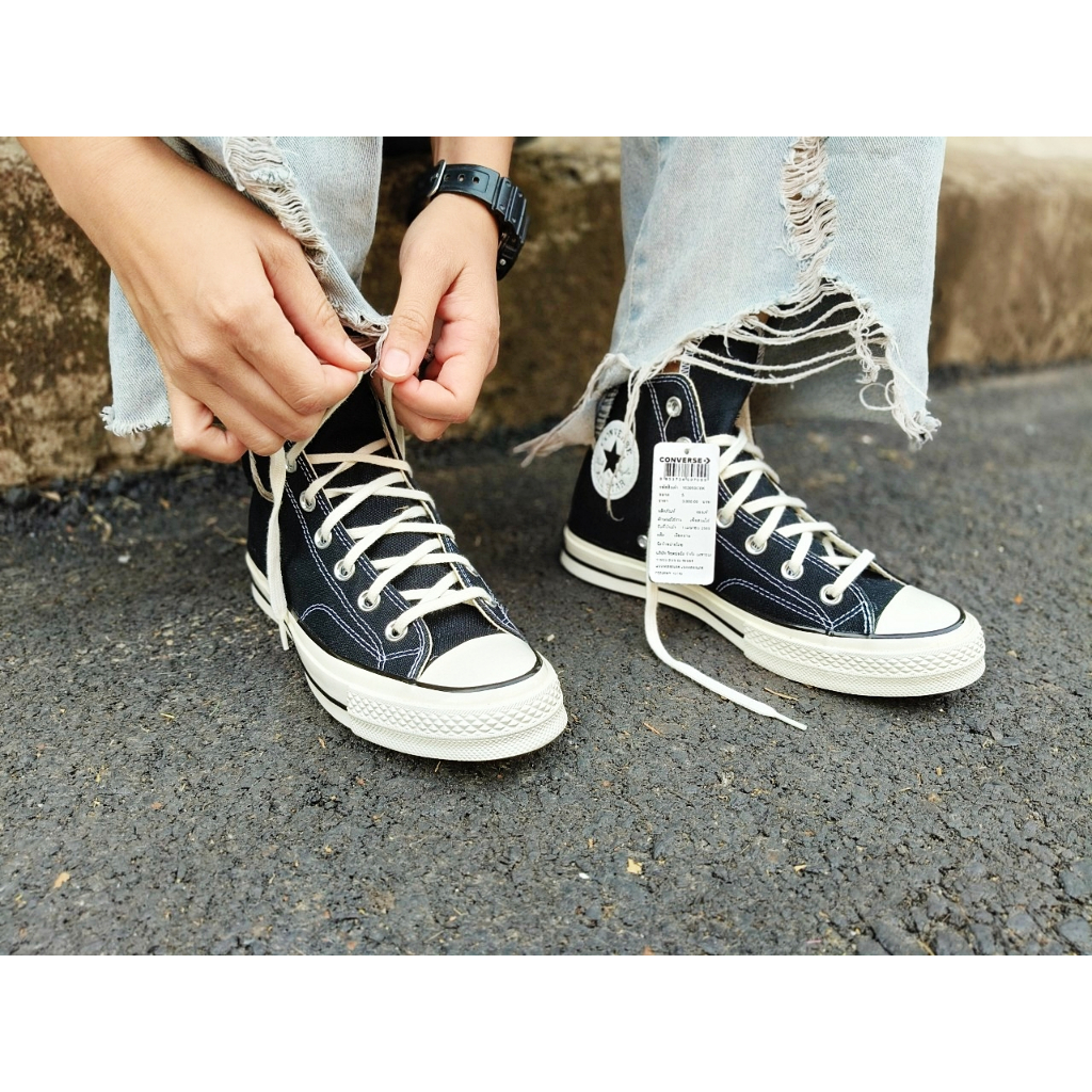 รองเท้าผ้าใบหุ้มข้อ ลิขสิทธิ์แท้ 100%  CONVERSE รุ่น ALL STAR CHUCK 70 HI BLACK รหัส 16-2050CBK