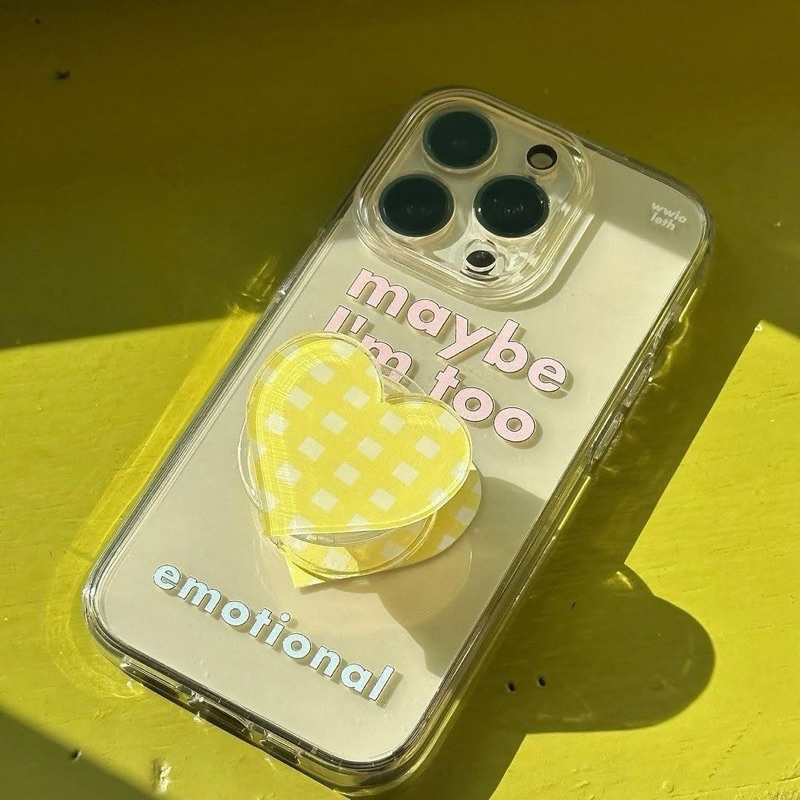 MAY BE I'M TOO EMOTIONAL 🧽🍊 (premium clear case)