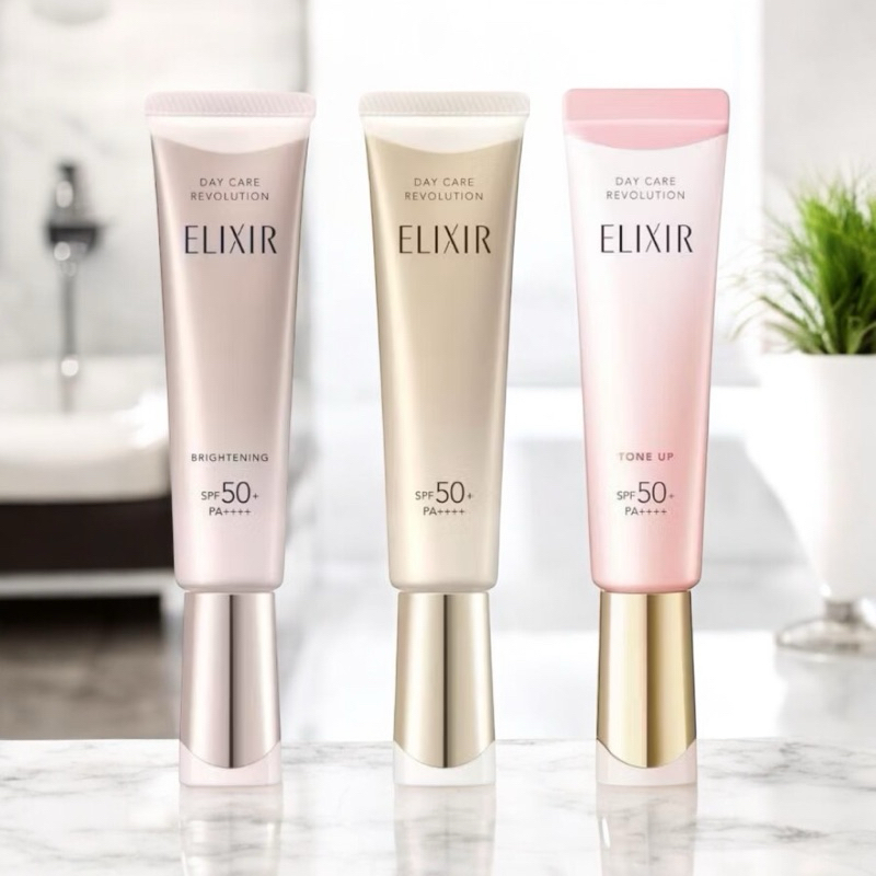 (NEW ‼️ สูตรใหม่ล่าสุด) SHISEIDO ELIXIR DAY CARE REVOLUTION   SPF 50+ PA++++
