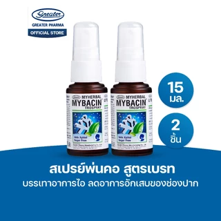 สเปรย์พ่นคอ สูตรเบรท บรรเทาอาการไอ ลดอาการอักเสบของช่องปาก ขนาด15 มล. แพ็ค2ชิ้น