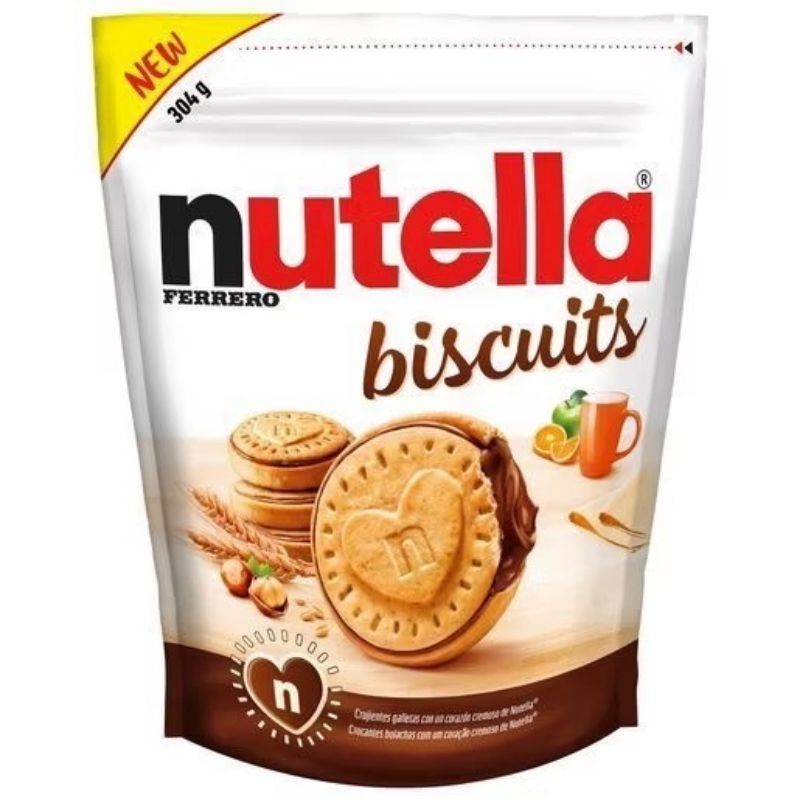 Nutella Biscuit Pouch 304g บิสกิตนูเทลล่า สอดไส้ครีมช็อกโกแลต