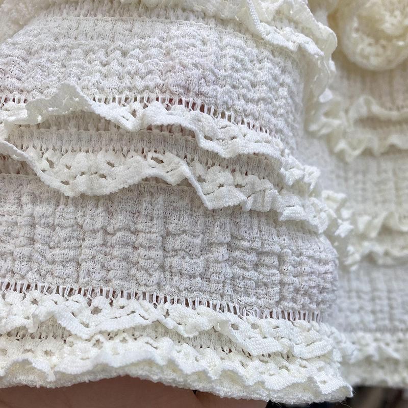 พร้อมส่งจากกทม Miniyiness กระโปรงลูกไม้ระบาย2ชั้น มีซับในกางเกง 2025 กระโปรงบัลเล่ต์ เอวสูงเข้ารูป สไตล์เวียดนาม - รูปที่ 7