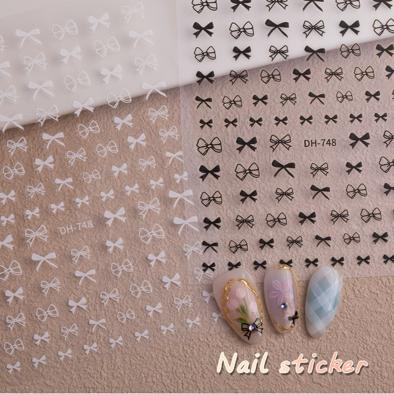 สติกเกอร์โบว์ ตกแต่งหน้าเล็บ สินค้าพร้อมส่ง