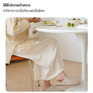 Esshelf โต๊ะกลมมินิมอลสีขาว 70ซม ติดตั้งง่าย ใช้ในร้านคาเฟ่ อาหาร รับน้ำหนัก300KG แข็งแรงไม่โยก Round dining table