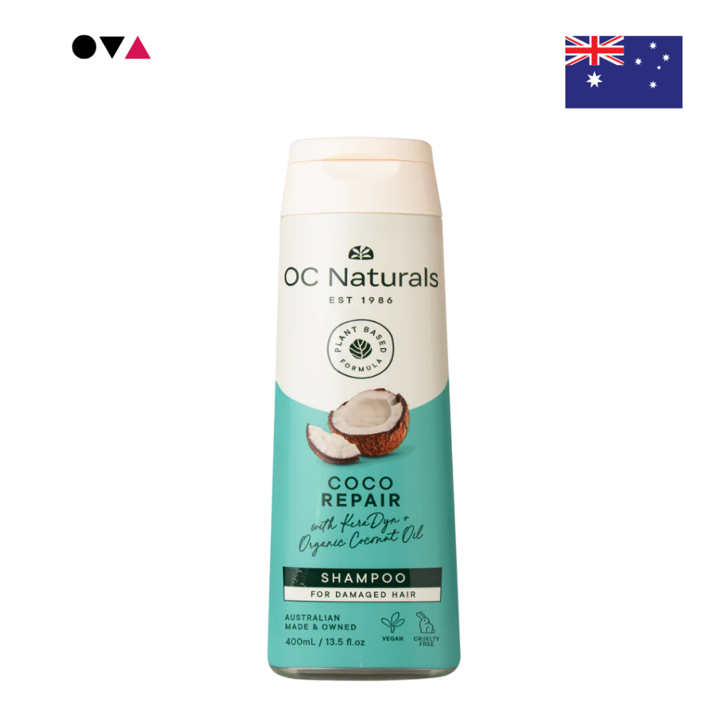 OC Naturals Coco Repair Shampoo 400ml แชมพู ฟื้นฟูผมเสียและผมแห้ง นำเข้าจากออสเตรเลีย