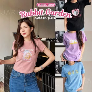 Jarikashop - เสื้อยืดลาย Rabbit garden ( งานป้าย.. Jarika ) ( จ165 ) (1/1)