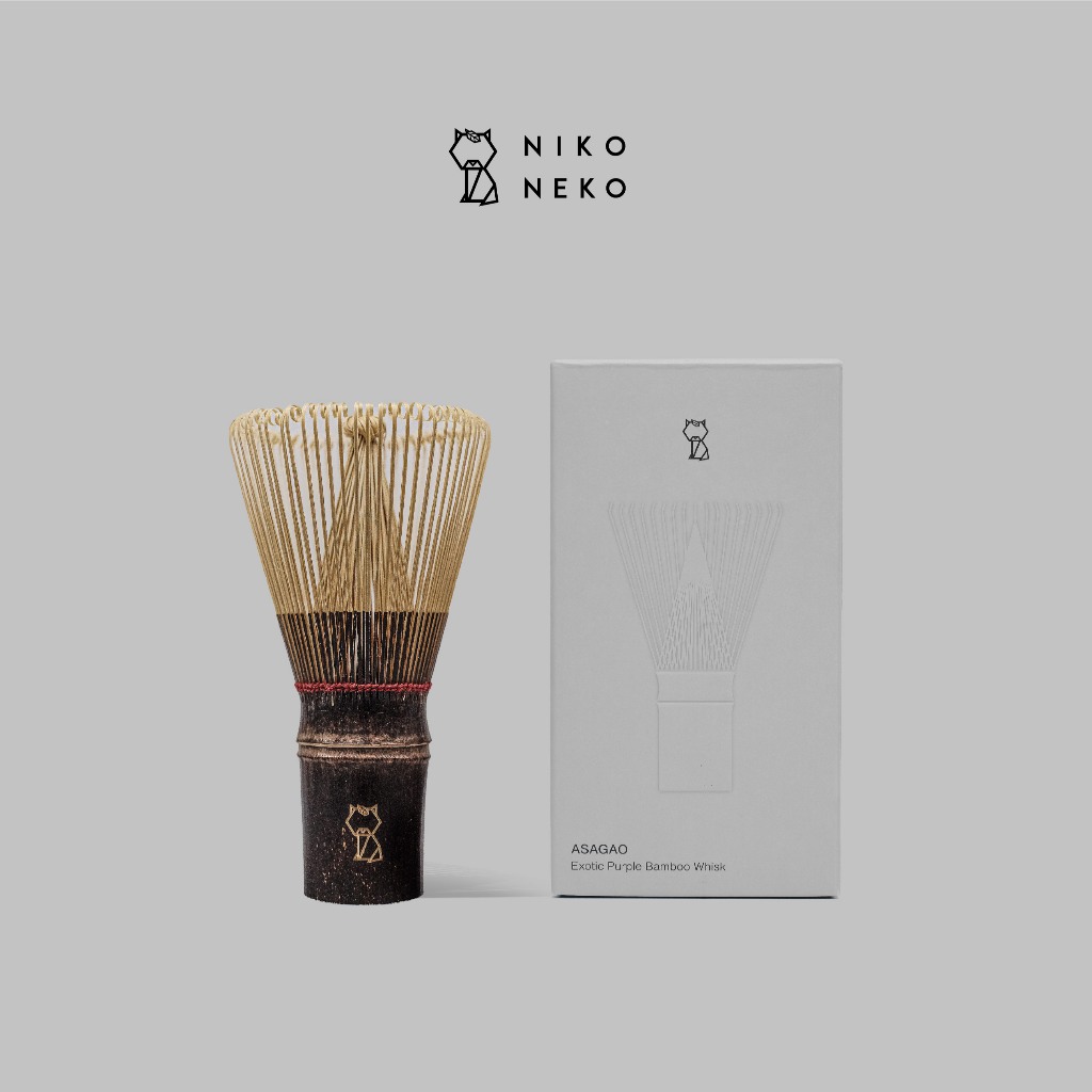ASAGAO / Exotic Bamboo Chasen |ฉะเซ็น จากไม้ไผ่ม่วงญี่ปุ่น Niko Neko Matcha