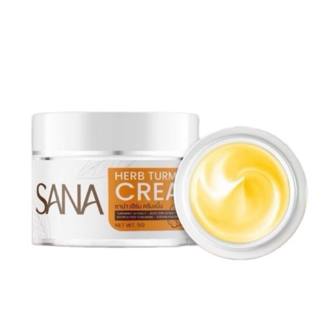 2 กระปุก - ครีมขมิ้นสด ครีมขมิ้น ซาน่า เฮิร์บ Sana Herb 5 กรัม / กระปุก
