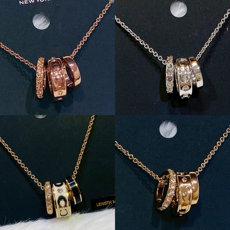 🎀(สด-ผ่อน) สร้อยคอ C9446 CI905 Signature Enamel Necklace