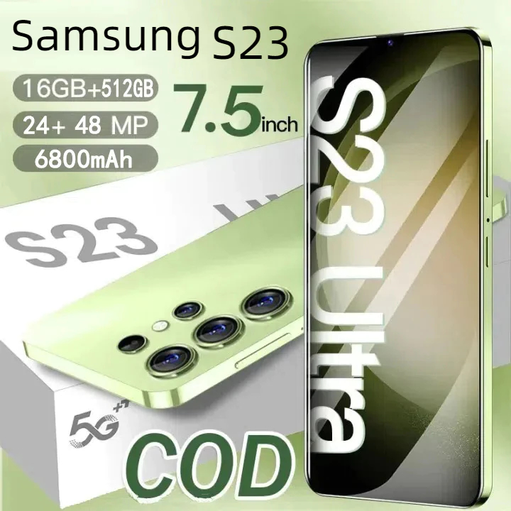 สมาร์ทโฟน S23 5G Dual SIM 7.5 นิ้ว 16GB+512GB 5G WIFI Android โทรศัพท์เกมมิ่ง ราคาถูก COD